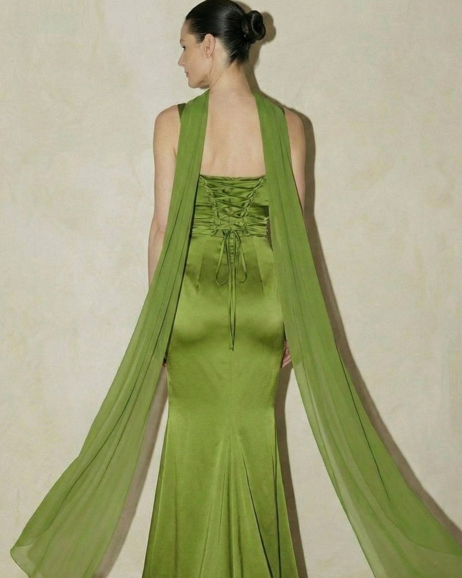 The Icon Scarf Detail Satin Maxi Dress