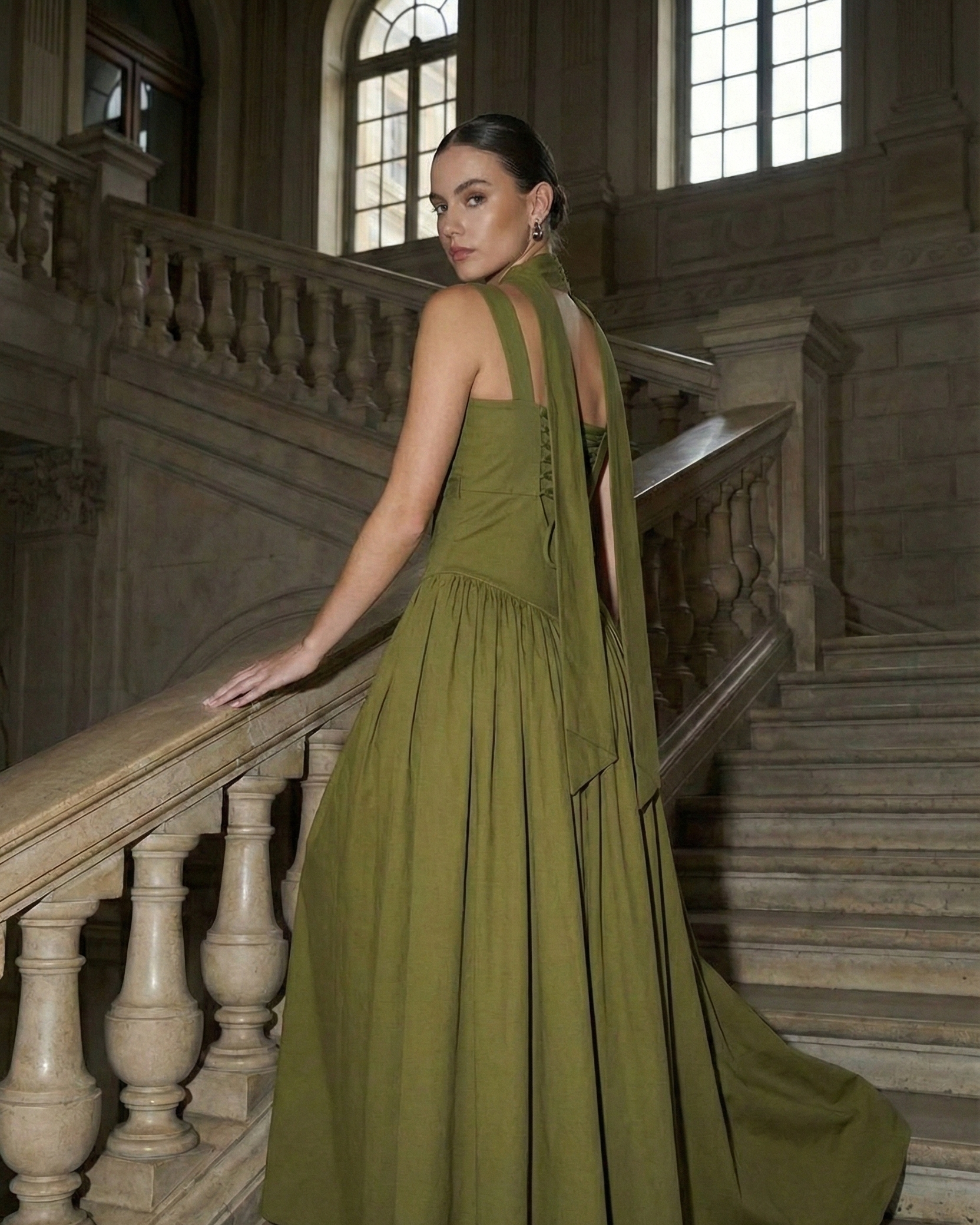 The Heritage Scarf Detail Maxi Dress