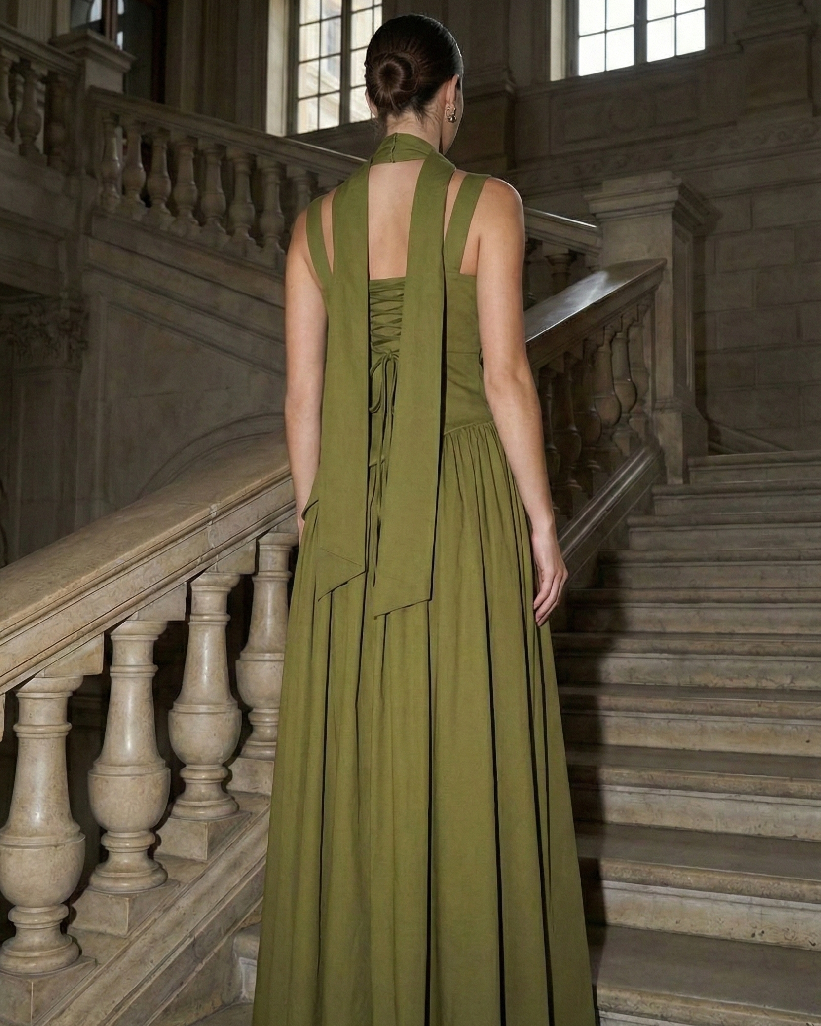 The Heritage Scarf Detail Maxi Dress